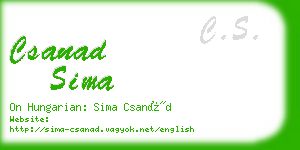csanad sima business card